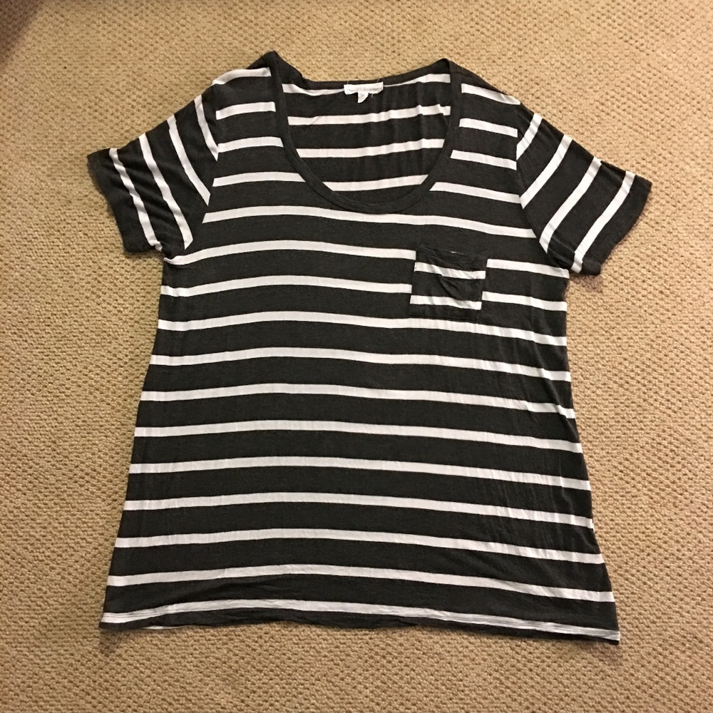 Grey/White Striped Shirt